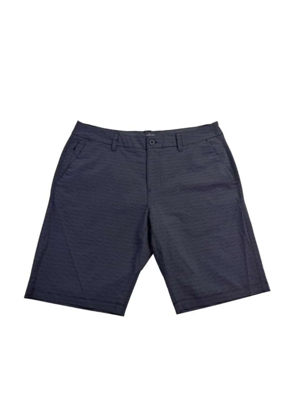 Hang Ten Mens Gray Striped Elastane Flat Front Shorts Size 36
